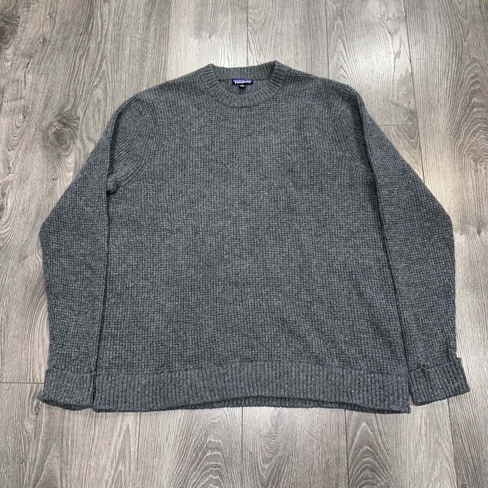 Patagonia Recycled Wool Blend Crewneck Sweater Gray XL